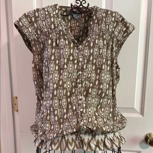 Izod Cap-Sleeve Blouse